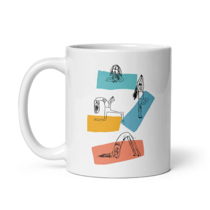 Cốc sứ hình vẽ tập Yoga độc đáo 2