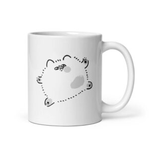 Cốc sứ hình vẽ chó Kedama dễ thương