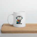 Cốc sứ hình cú mèo nghe nhạc dễ thương