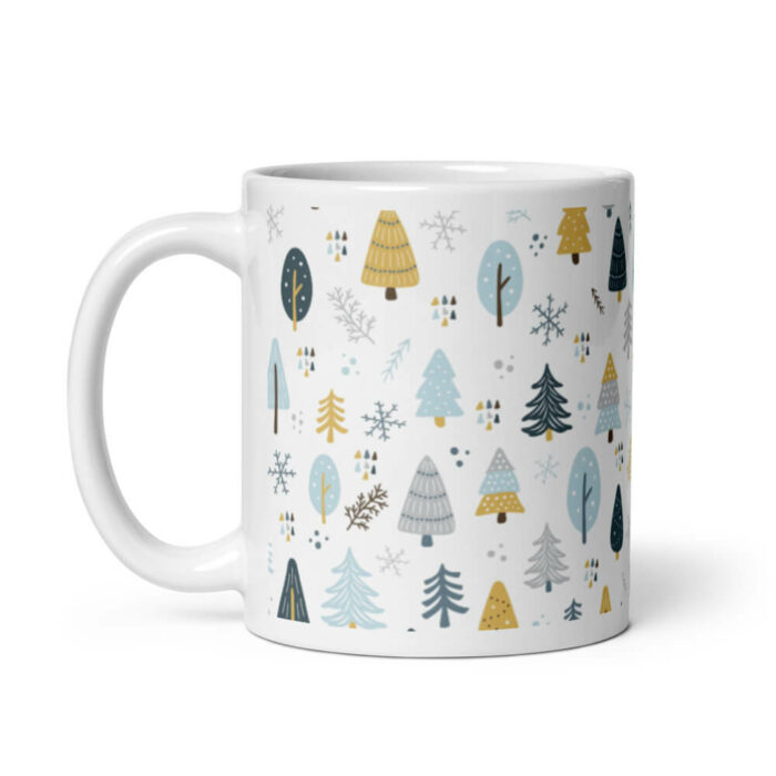 Cốc sứ hình vẽ khu rừng mùa đông