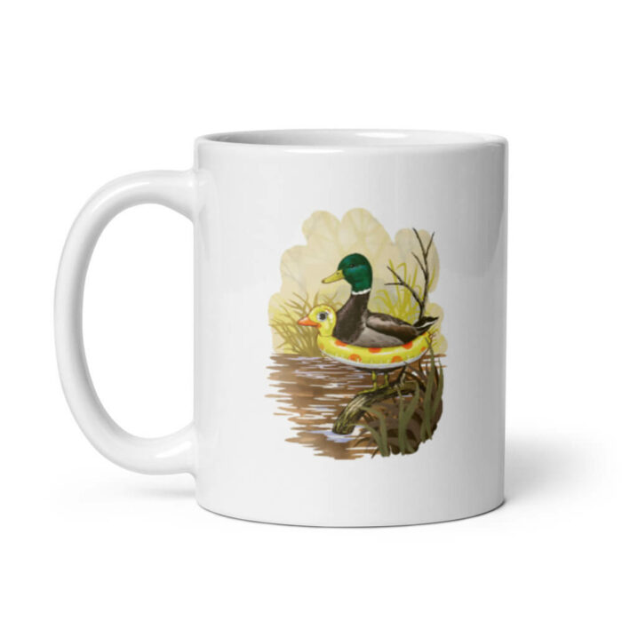 Cốc sứ hình Vịt tập bơi vui nhộn độc đáo