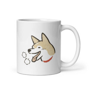 Cốc sứ hình vẽ chó Shiba Inu dễ thương 2