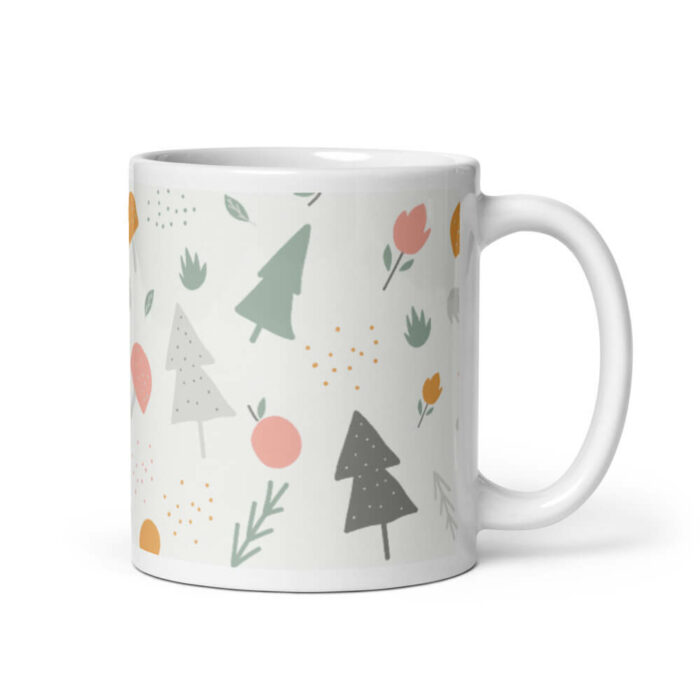 Cốc sứ hoạ tiết hình cây dễ thương Cốc sứ hoạ tiết hình cây dễ thương