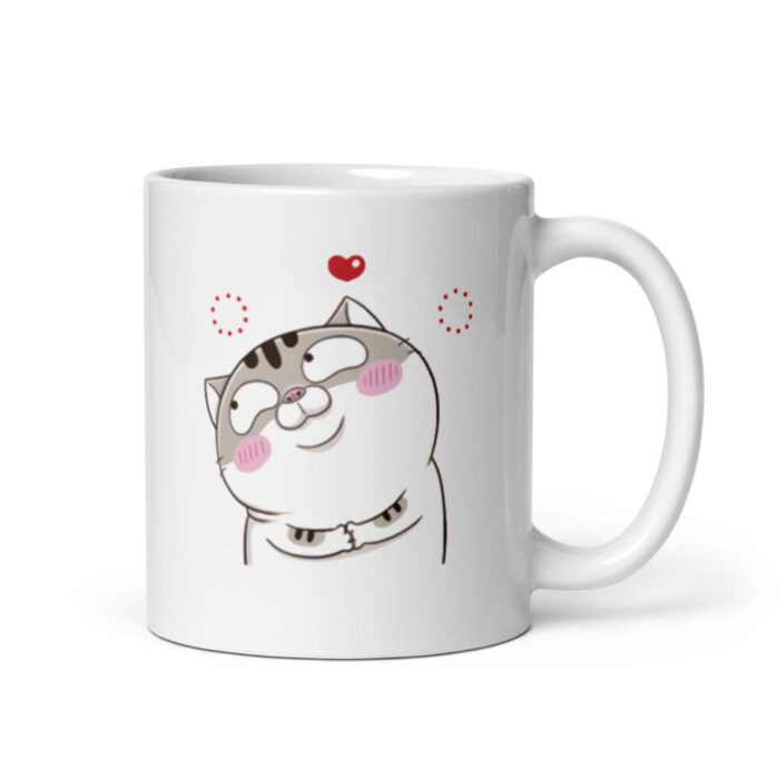 Cốc sứ hình mèo Ami bụng bự dễ thương