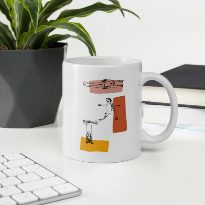 Cốc sứ hình vẽ tập Yoga độc đáo