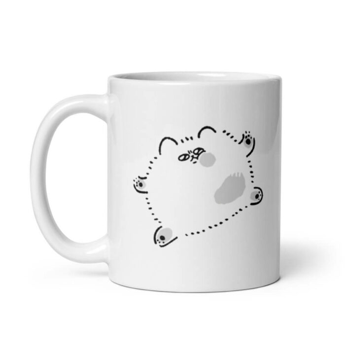 Cốc sứ hình vẽ chó Kedama dễ thương