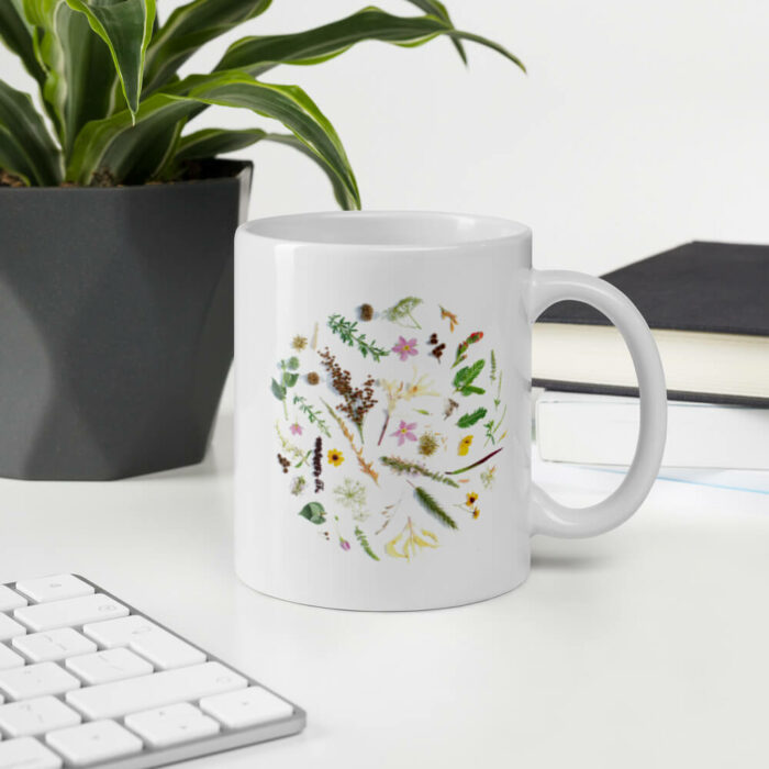 Cốc sứ hình các loại hoa lá đơn giản