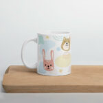 Cốc sứ hoạ tiết hình vẽ động vật dễ thương