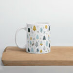 Cốc sứ hình vẽ khu rừng mùa đông