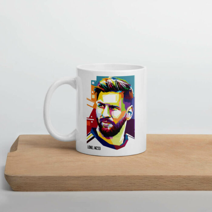 Cốc sứ hình Lionel Messi đầy màu sắc