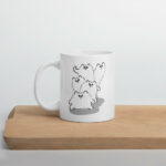 Cốc sứ hình vẽ chó Kedama dễ thương 2