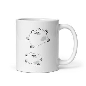 Cốc sứ hình vẽ chó Kedama dễ thương 3