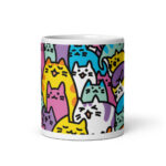 Cốc sứ hình mèo dễ thương nhiều màu sắc