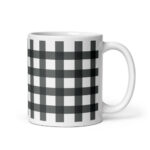 Cốc sứ hoạ tiết hình sọc trắng đen