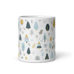 Cốc sứ hình vẽ khu rừng mùa đông