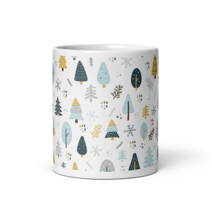 Cốc sứ hình vẽ khu rừng mùa đông