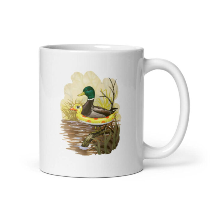 Cốc sứ hình Vịt tập bơi vui nhộn độc đáo