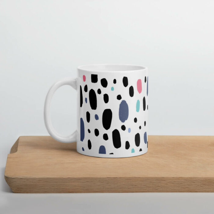 Cốc sứ họa tiết hình đốm nhiều màu