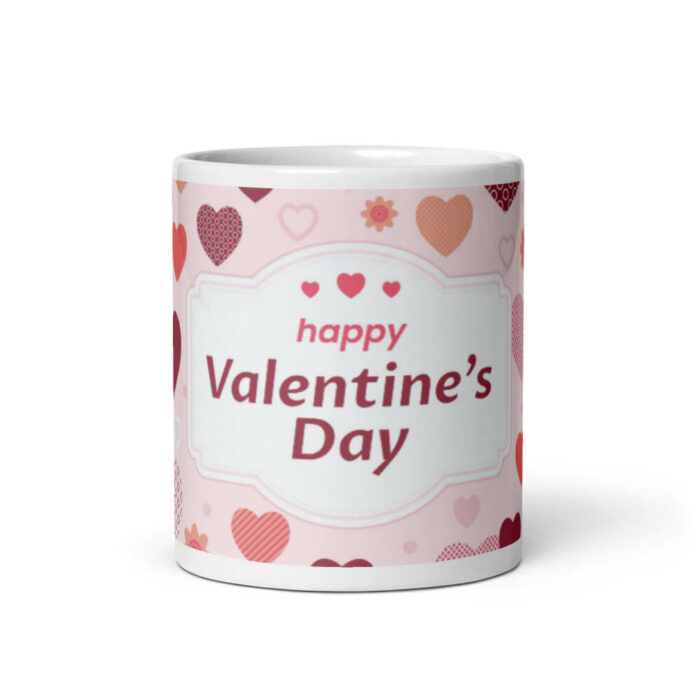 Cốc sứ hình Chúc mừng ngày lễ tình nhân Valentine ❤ ️ 🌹 🌷