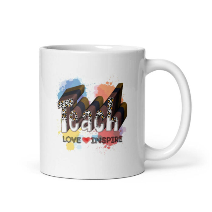 Cốc sứ quà tặng 20/11 hình Teach Love Inspire