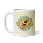 Cốc sứ hình chó Fella hạnh phúc và bóng tennis