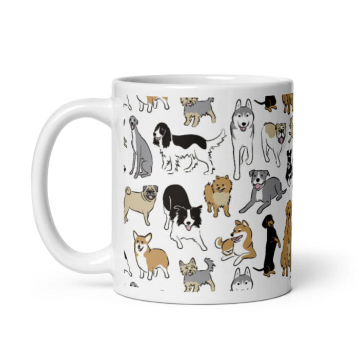 Cốc sứ họa tiết hình chó Happy Dogs