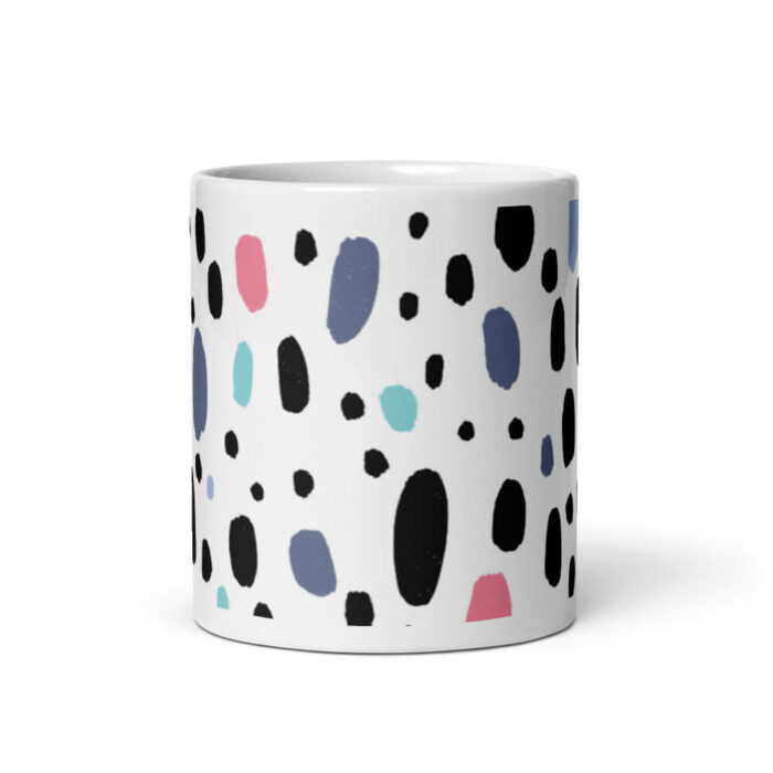 Cốc sứ họa tiết hình đốm nhiều màu