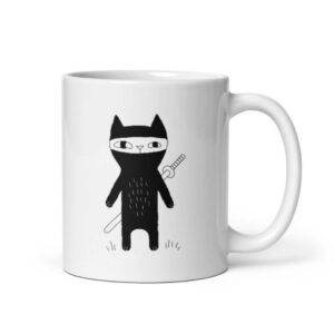 Cốc sứ hình ninja mèo dễ thương