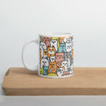 Cốc sứ hình mèo dễ thương Suspicious Meow