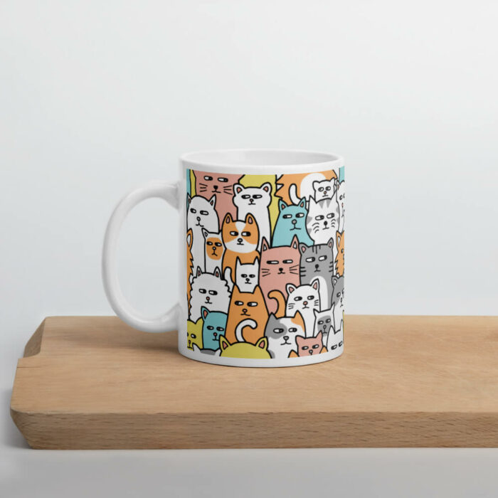 Cốc sứ hình mèo dễ thương Suspicious Meow