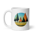 Cốc sứ nghệ thuật vẽ hình cây tam giác