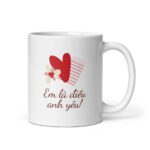 Cốc sứ tình yêu chân thành Ngày Valentine