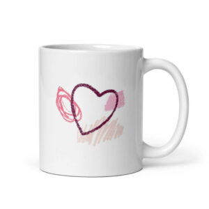 Cốc sứ hình trái tim Ngày Valentine