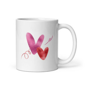 Cốc sứ hình trái tim chữ Love Ngày Valentine