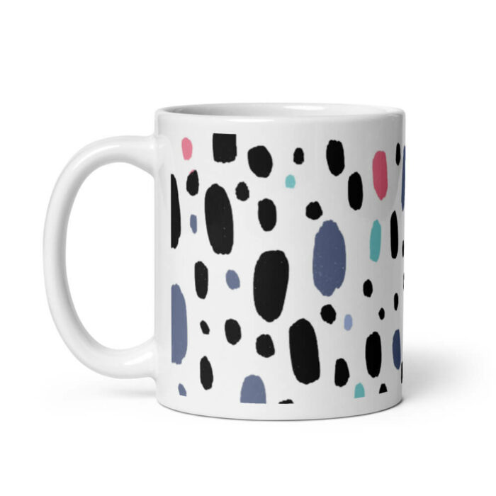 Cốc sứ họa tiết hình đốm nhiều màu