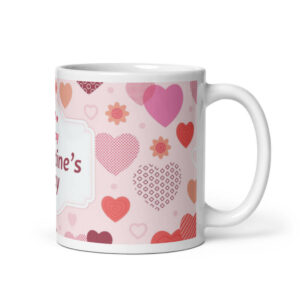 Cốc sứ hình Chúc mừng ngày lễ tình nhân Valentine ❤ ️ 🌹 🌷