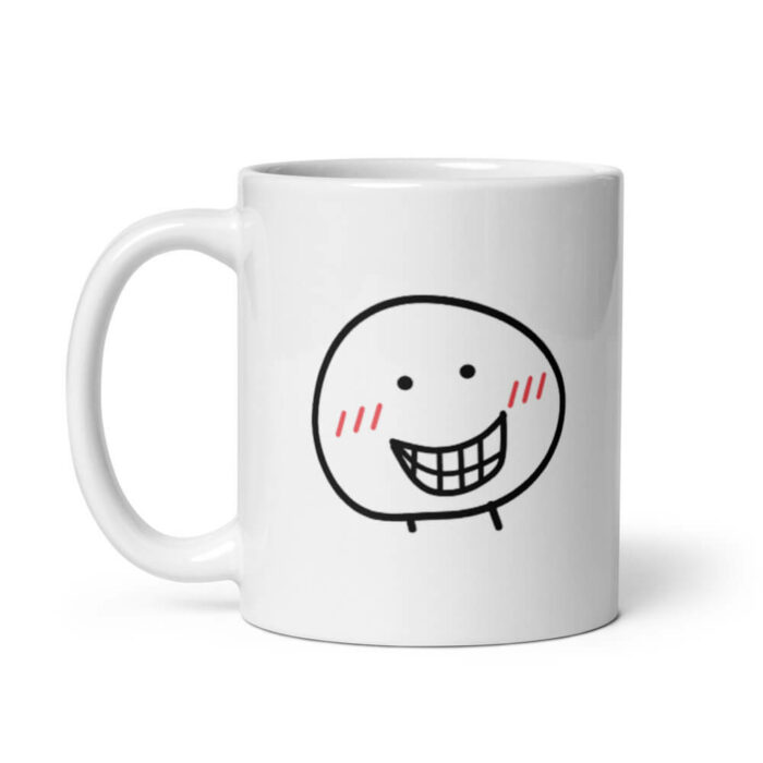 Cốc sứ hình trọc trắng đáng yêu kiểu 3