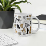 Cốc sứ họa tiết hình chó Happy Dogs