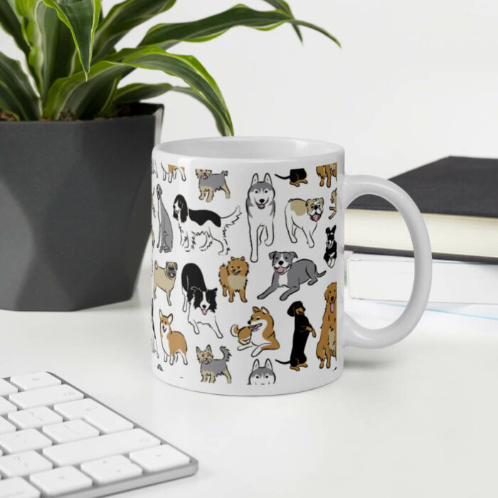 Cốc sứ họa tiết hình chó Happy Dogs