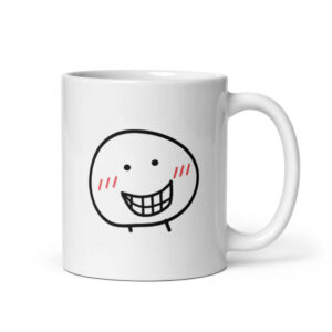 Cốc sứ hình trọc trắng đáng yêu kiểu 3