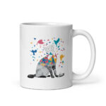 Cốc sứ hình vẽ mèo mơ mộng độc đáo