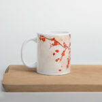 Cốc sứ hình vẽ hoa mận độc đáo