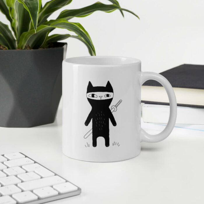 Cốc sứ hình ninja mèo dễ thương