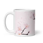 Cốc sứ hình vẽ hoa mận hồng