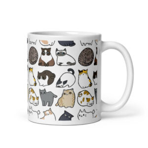 Cốc sứ hình mèo Cats Cats Cats dễ thương
