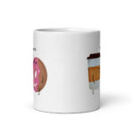Cốc sứ cặp đôi hình coffee và bánh Donut