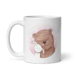 Cốc sứ tình yêu hình Gấu và Thỏ dễ thương