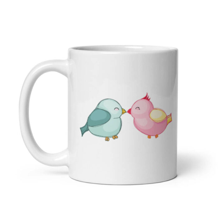 Cốc sứ tình yêu hình Lovebirds đôi uyên ương