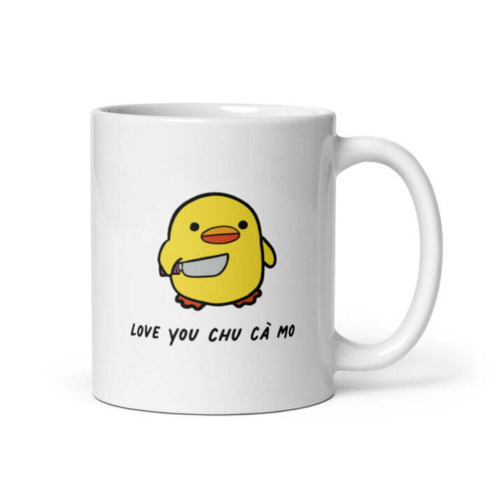 Cốc sứ hình Love you chu cà mo dễ thương Cốc sứ hình Love you chu cà mo dễ thương