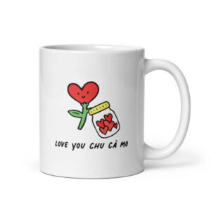 Cốc sứ hình Love you chu cà mo
